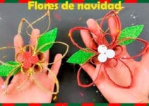 Como Hacer una Flor de Nochebuena con rollos de papel higiénico 