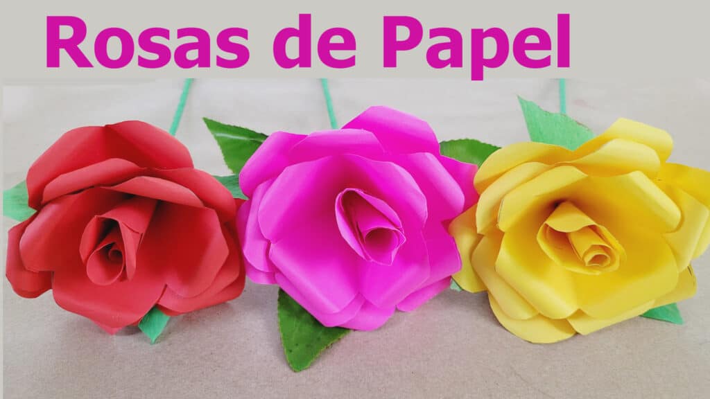 rosas de papel 1